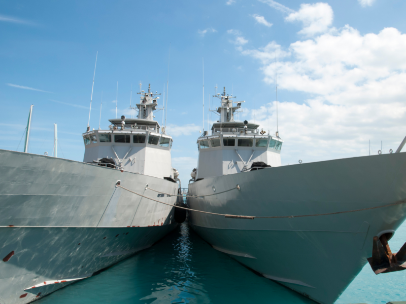 Two navy ships