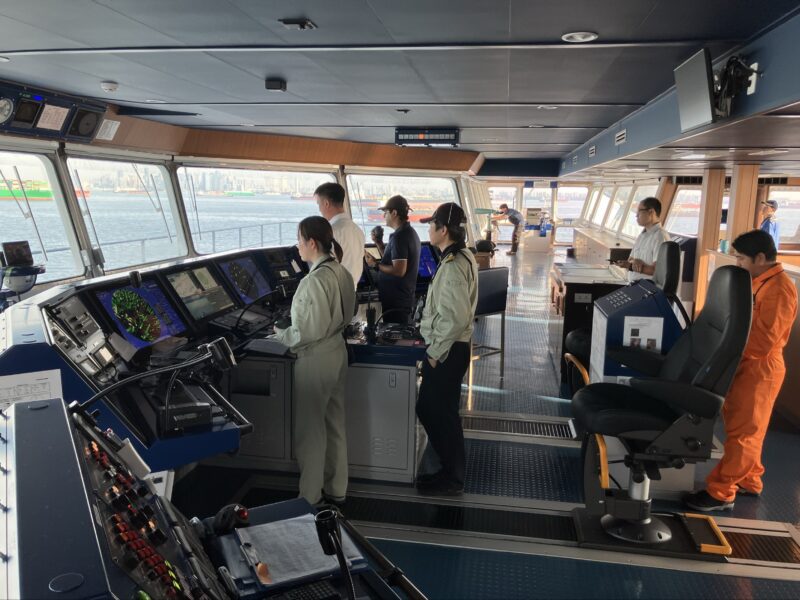 Onboard during the demonstration trial