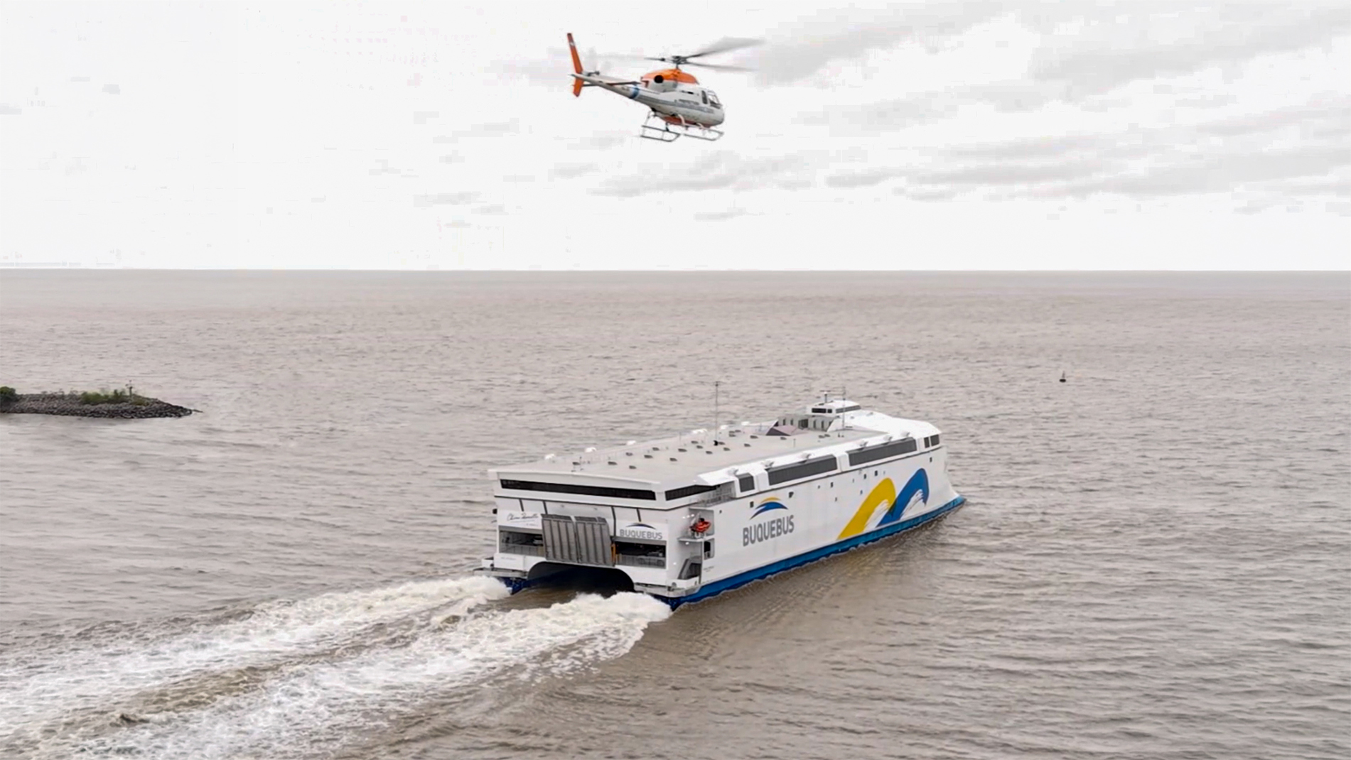 The ferry in operation